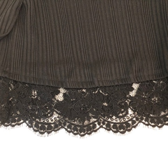 3.1 PHILLIP LIM CROPPED TOP (ribbed with lace) S P - Picture 4 of 4